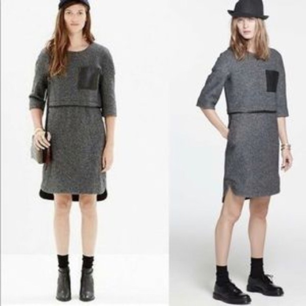 Madewell Wool Leather Pocket Installation Dress size small